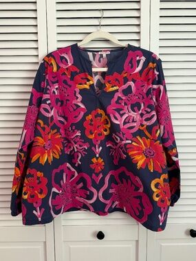 Frances Valentine Gerbera Print Blouse
